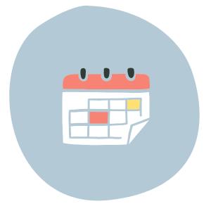 Kalender mit eingetragenen Terminen