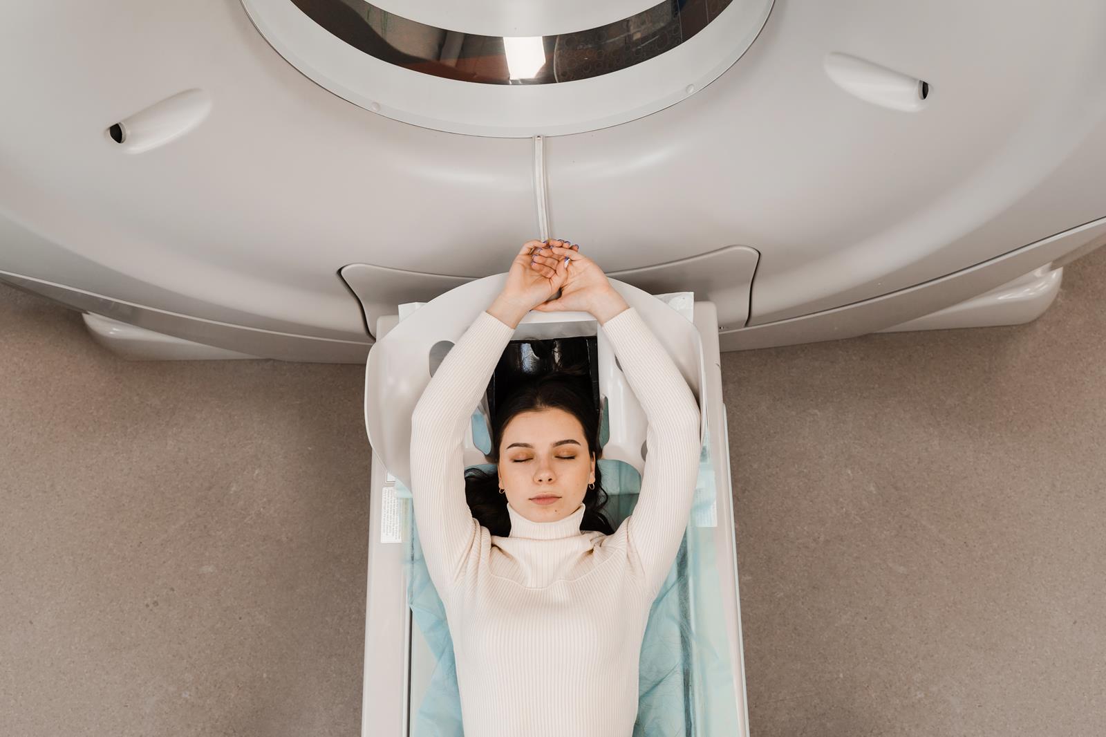 Patientin bei Strahlentherapie