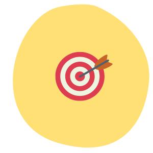 Icon Zielscheibe mit Pfeil