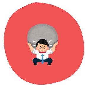 Icon Mann mit schwerem Stein