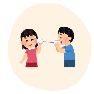 Kinder mit Dosentelefon