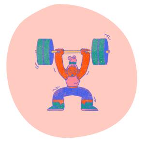 Icon Frau stemmt Gewichte