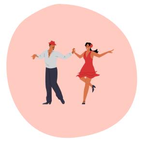 Icon Paar tanzt Salsa