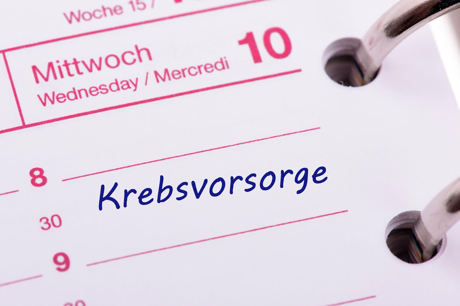 Kalender mit Krebsvorsorgetermin