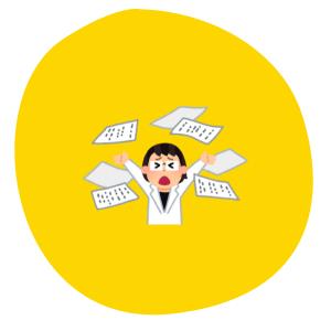 Forscher schmeißt Papiere in die Luft